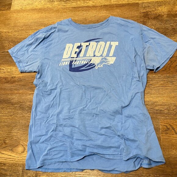 Blue Detroit Lions Men's NFL Team Apparel T-Shirt - Large Vintage - Like New - Picture 2 of 3